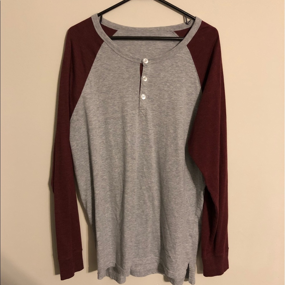 Five Four red/gray longsleeve henley like new men’s large